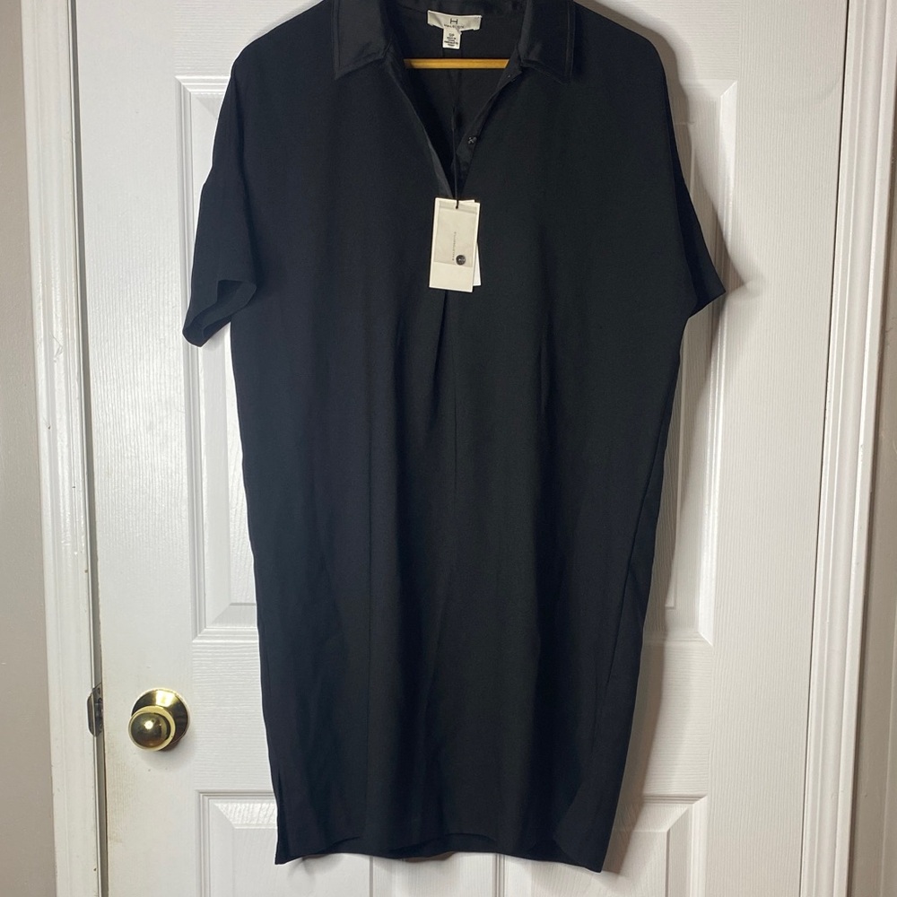 Halston Heritage Classic Black Polo Dress
